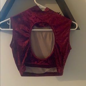 Velvet crop top